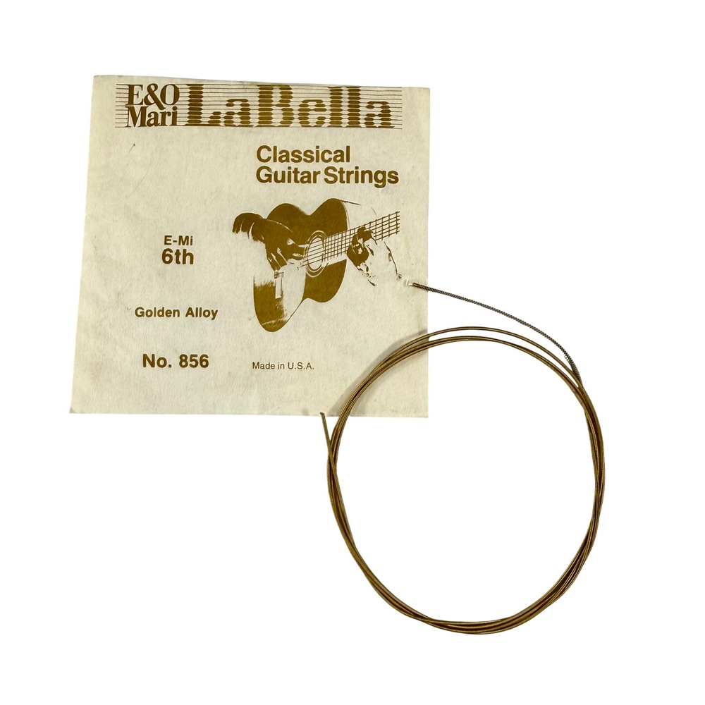 VTG La Bella Classical Guitar String 6th E-Mi Golden Alloy No. 856 Made in USA